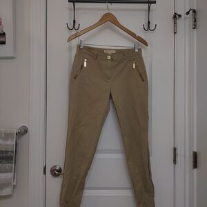 Michael Kors Tan Pants with Gold Accents